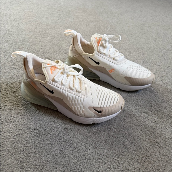 Nike Air Max 270 Cream and Tan Sneakers - Picture 2 of 7